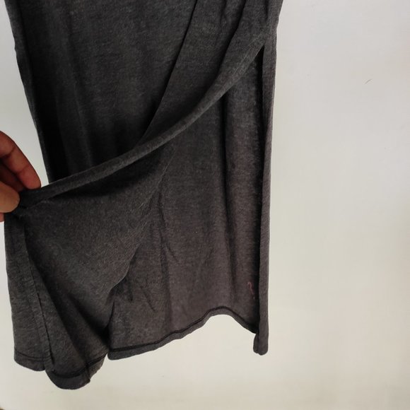 Only Dark Grey length skirt with elastic waist band and slits on both side - Picture 4 of 8